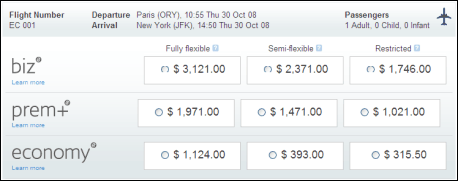 OpenSkies ORY - JFK