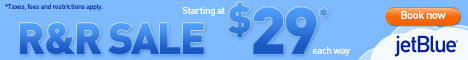 jetBlue R&R Sale