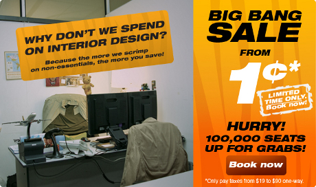 Tiger Airways - 100,000 seats from 1 cent* to/from Singapore