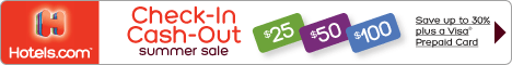 Get up to $100 Cash Back this Summer with Hotels.com