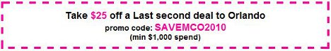 Lastminute.com Orlando Coupon