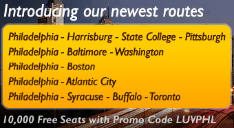 Megabus - 10,000 free seats to celebrate Philly Hub