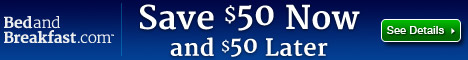 Save $50 now and $50 later on a B&B