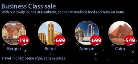 bmi Business Class sale