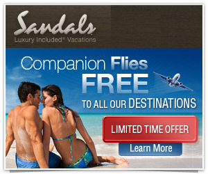 Sandals â Free Companion Airfare to all Destinations