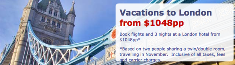 London breaks and European fly-drive packages
