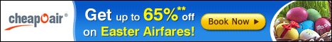 Get up to 65% off on Easter Airfares