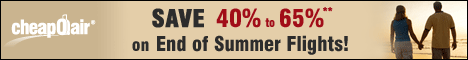 End of summer flight deals from CheapOair